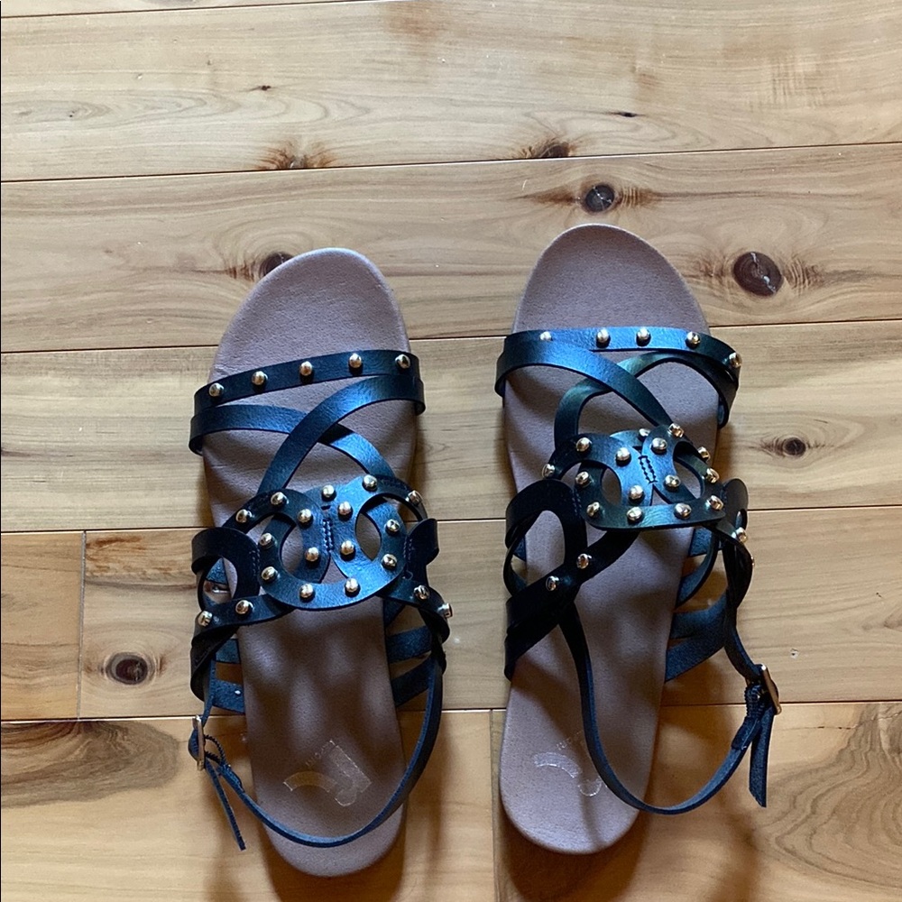 Studded Black Sandals